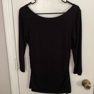Women blouse with 3/4 sleeves black from WHBM size xs